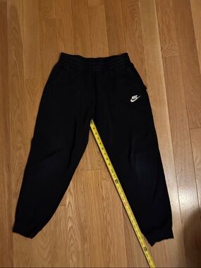 Nike Black Kids Black Joggers with White embroidered Swoosh, kids xl